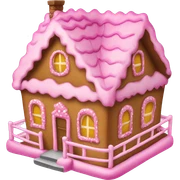 pink gingerbread house  sticker