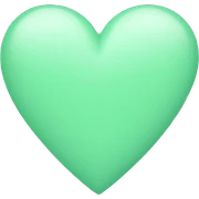 Pastel green heart sticker