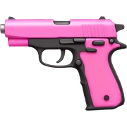pink gun sticker