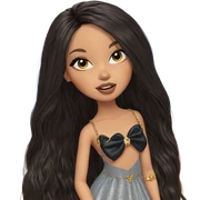 girl with long hair jewelry sticker