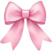 light pink ribbon bow sticker