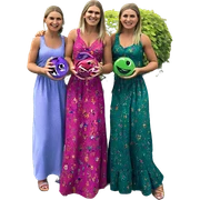 three girls in colorful dresses sticker
