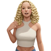blonde girl outdoors album cover sticker