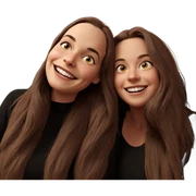 smiling girls in horror theme sticker