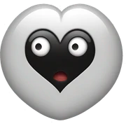 A black heart with an eye in the middle  sticker