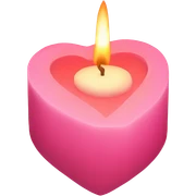 heart candle sticker