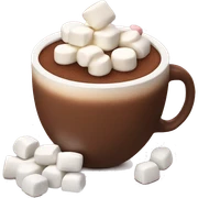 Hot chocolate with marshmallows  sticker