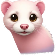 Pastel pink ferret sticker