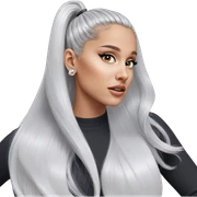 white-haired girl with earrings sticker