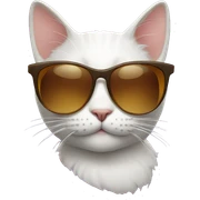 Cat with sunglasses sticker
