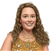 happy girl with jewelry smile sticker