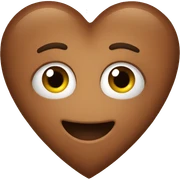 Brown heart  sticker