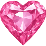 Pink sparkling diamond heart sticker