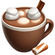 Hot chocolate with marshmallows sticker