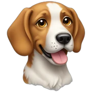 Dog wearing dog  sticker