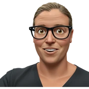 male portrait with glasses sticker