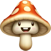 Happy mushroom sticker