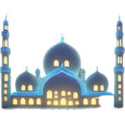 Ramadan Mubarak sign with lights sticker