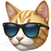 Cat with sunglasses sticker
