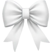 white bow  sticker