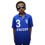 cool guy in blue shirt sticker