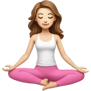 White Girl with brown hair doing yoga pink  sticker