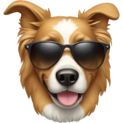 Dog with sunglasses  sticker