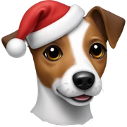 Christmas Jack Russell  sticker