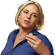 blonde girl with jewelry and flowers sticker