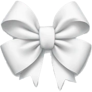White bow on white bow sticker