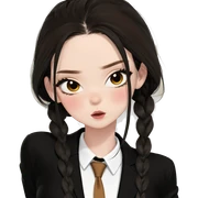 braided beauty in black jacket sticker