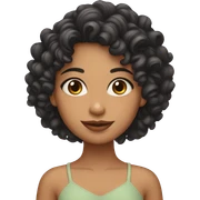 Curly Morena girl sticker
