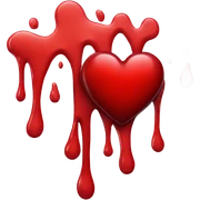 Dripping heart sticker