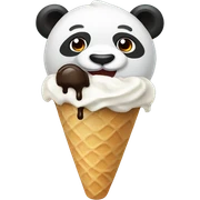 Panda eating ice cream sticker