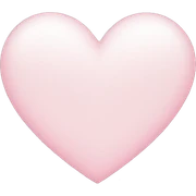 white heart with light pink sticker
