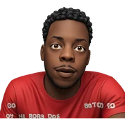 dark-skinned meme boy portrait sticker