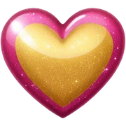 glitter heart sticker