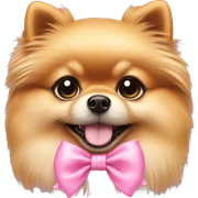 Pomeranian pink bow sticker
