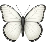White butterfly sticker