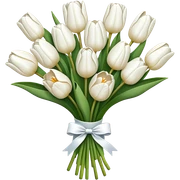 white tulip bouquet  sticker
