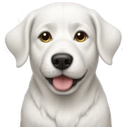 white dog new year sticker