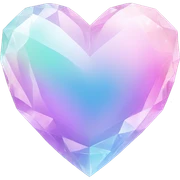Pastel gradient heart crystal  sticker
