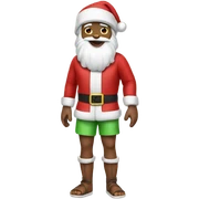 Santa with summer outfit sticker