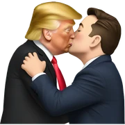 Elon musk kissing Donald trump sticker