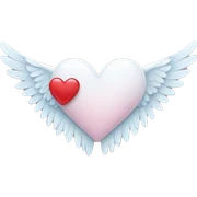 heart with angel wings sticker