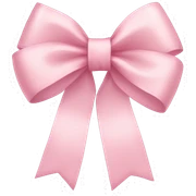 light pink ribbon bow sticker