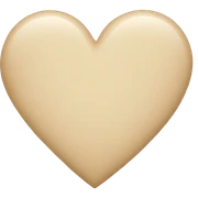 a beige heart sticker