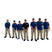 boys outdoors with police car sticker