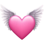 Pink heart with wings sticker