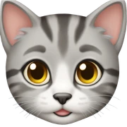 Gray tabby kitten sticker